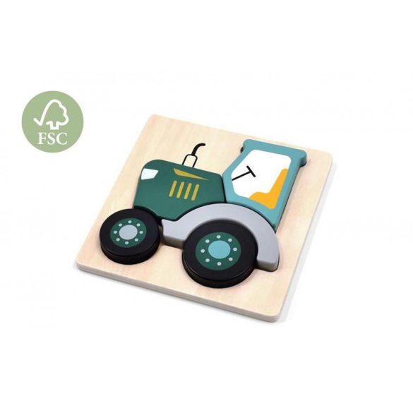 Tractor puzzle din lemn Magni